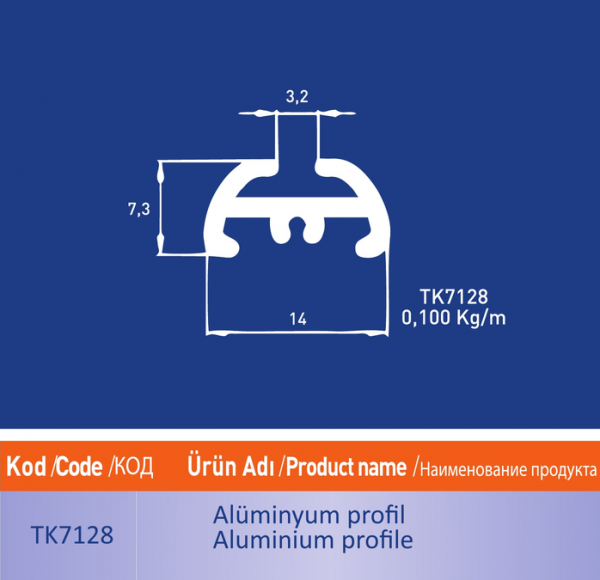 alüminyum profil TK7128