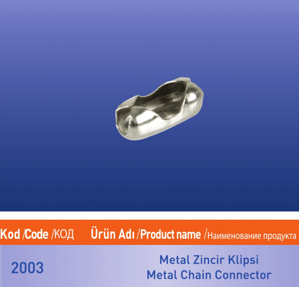 metal zincir klipsi 2003